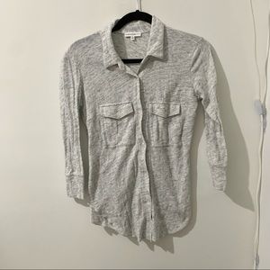COMMUNITY JERSEY SPACE DYE BUTTON-UP